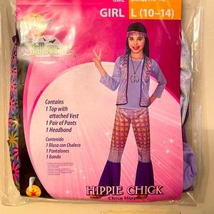 Brand New Hippie Chick Girls Costume size 10/12